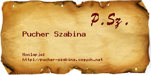 Pucher Szabina névjegykártya