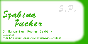 szabina pucher business card